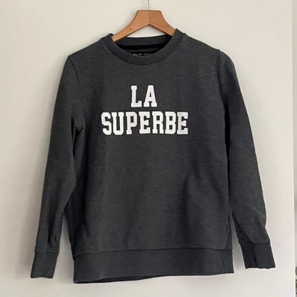 Madewell × Sézane "La Superbe" Sweatshirt in dark heather gray